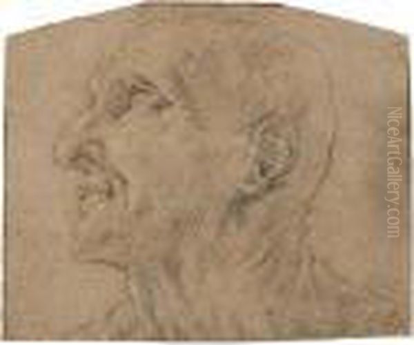 The Head Of Seneca Oil Painting by Guido Reni
