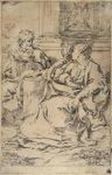 The Holy Family Oil Painting by Guido Reni
