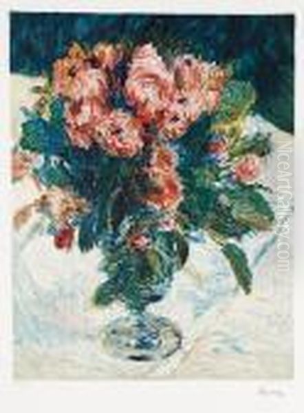 Nature Morte Avec Fleurs Oil Painting by Pierre Auguste Renoir