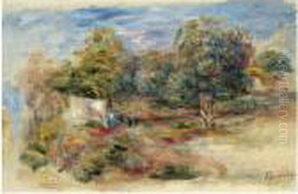 Esquisse Du Paysage, Maison Oil Painting by Pierre Auguste Renoir