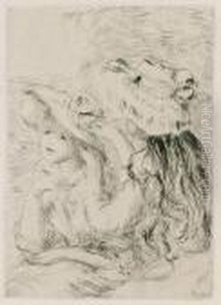 Le Chapeau Epingle (1ere Planche) Oil Painting by Pierre Auguste Renoir