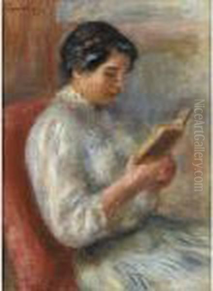 Femme Lisant Oil Painting by Pierre Auguste Renoir