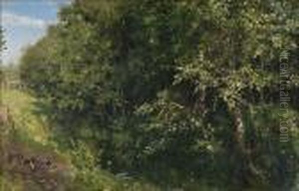 A Lush Landscape Oil Painting by Repin Iliya