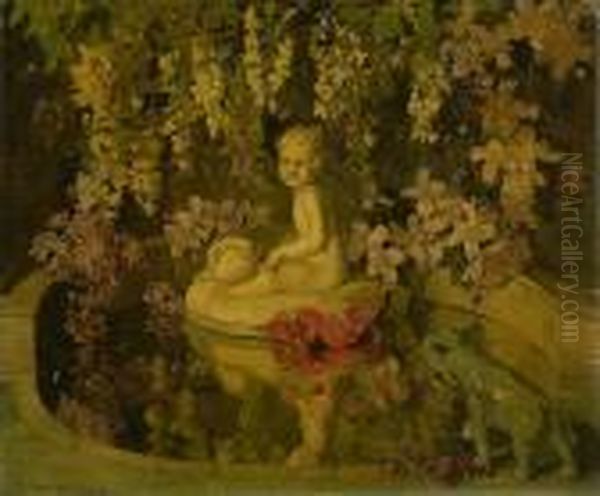 The Miniature Garden Oil Painting by David the Elder Richter The Miniature Garden Oil Painting by David the Elder Richter