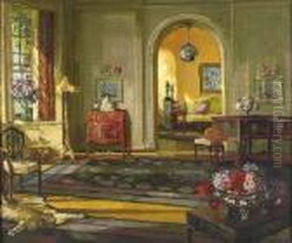 Gracefull Interior Oil Painting by David the Elder Richter