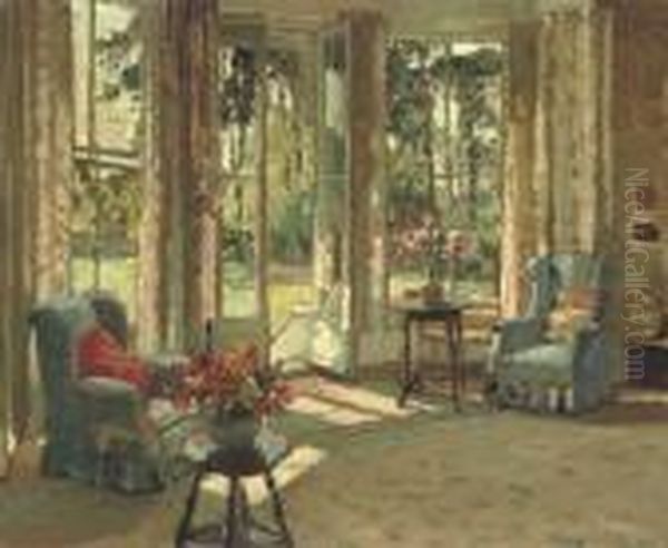The Drawing Room In Summer Oil Painting by David the Elder Richter