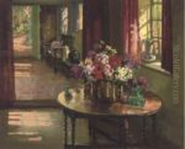 A Cottage Interior On A Summer's Day Oil Painting by David the Elder Richter