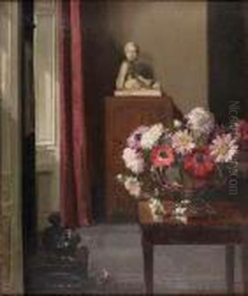 Room Interior With Still Life Oil Painting by David the Elder Richter