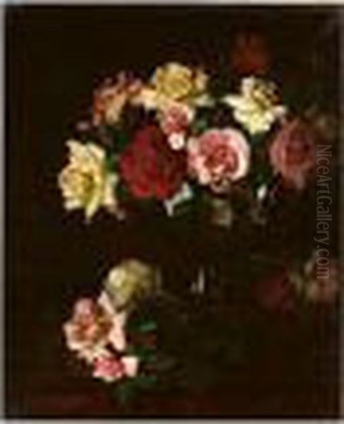 Roses Oil Painting by David the Elder Richter