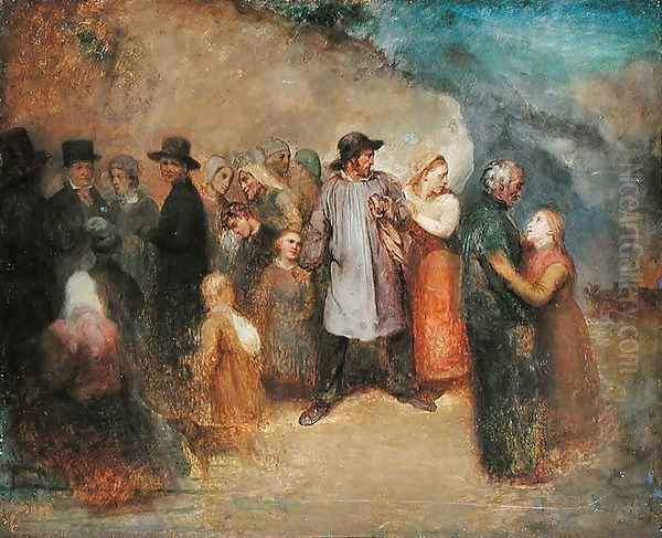 Scene of an Exodus, c.1858 Oil Painting by Ary Scheffer