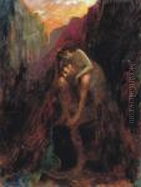 Figures (oedipus) Oil Painting by Georges Antoine Rochegrosse