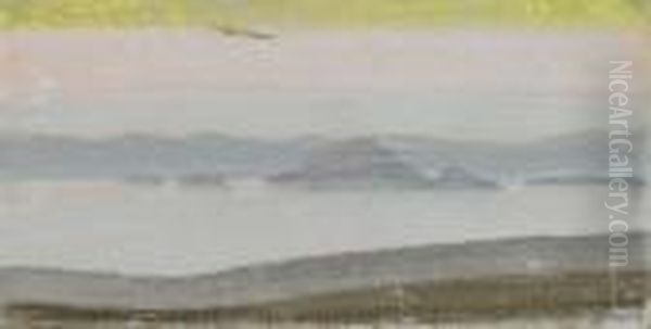 Sketch For Ladoga Series Oil Painting by Nicolaj Konstantinov Roerich