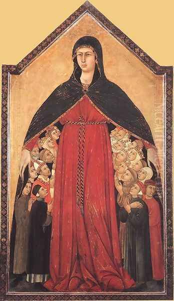 Madonna of Mercy 1308-10 Oil Painting by Louis de Silvestre