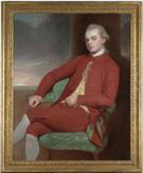 Portrait Of Edward George Lind Of Stratford Place, London And Barton, Westmoreland Oil Painting by George Romney