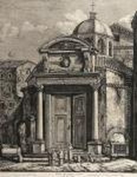 Views Of Rome And Tivoli Oil Painting by Luigi Rossini