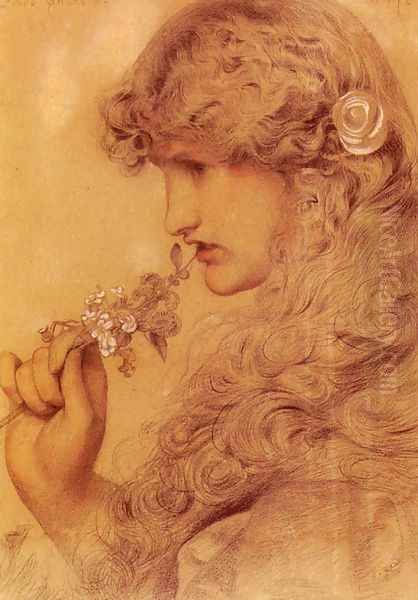 Love's Shadow Oil Painting by Anthony Frederick Sandys