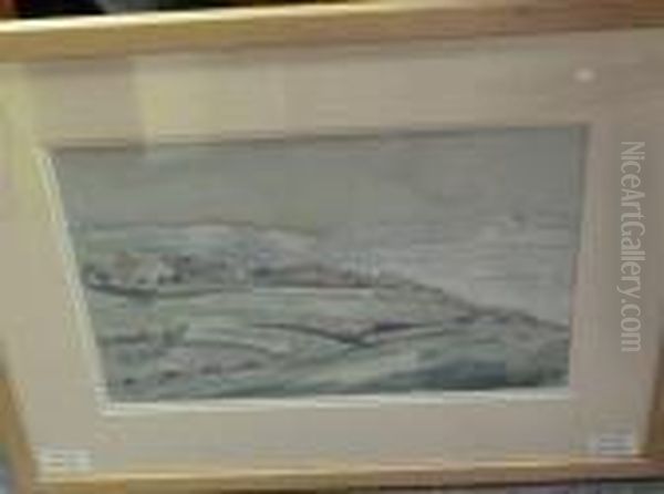 Lyme Regis Oil Painting by William Rothenstein