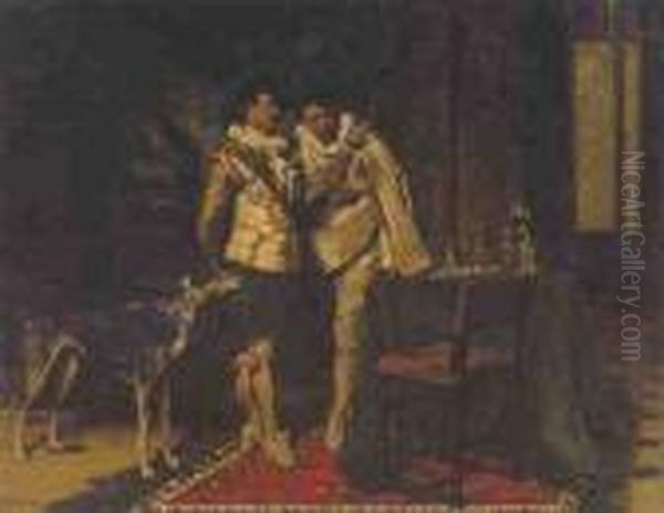 Connoisseurs Oil Painting by Ferdinand Victor Leon Roybet