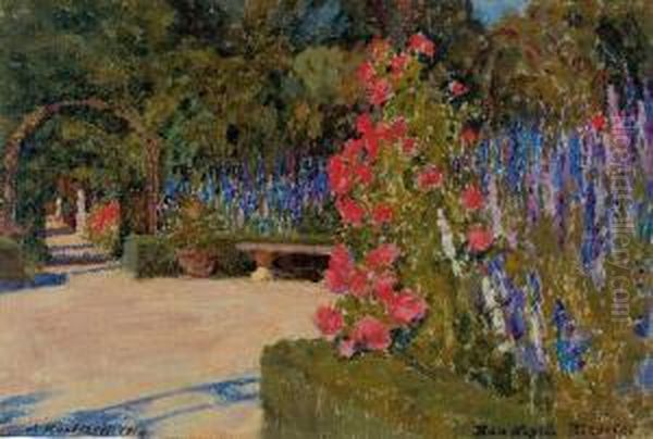 The Garden At Ben-negro, Oil Painting by Aleksandr Rubcov