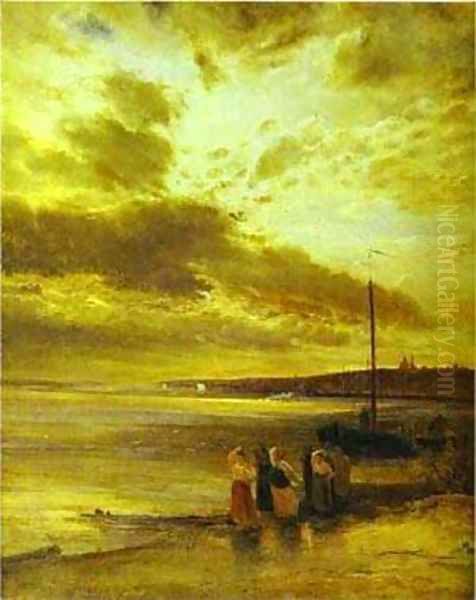 On The Volga 1875 Oil Painting by Alexei Kondratyevich Savrasov
