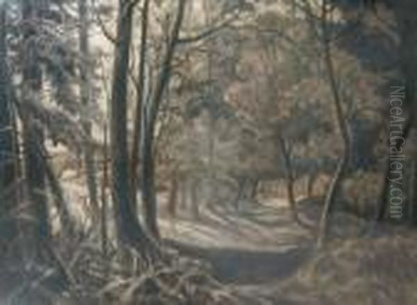Sous-bois Oil Painting by Jan Rubczak