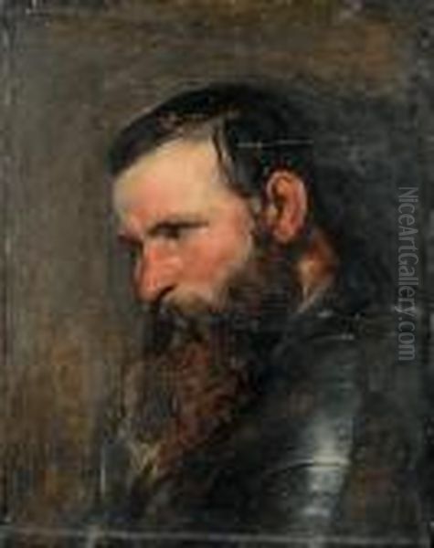 Portrait Of A Bearded Man Oil Painting by (studio of) Rubens, Peter Paul