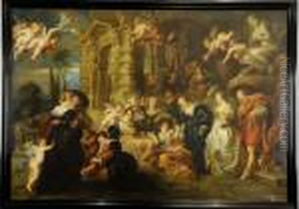 Le Jardin D'amour Oil Painting by (studio of) Rubens, Peter Paul