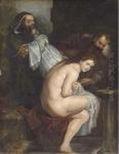 Susanna And The Elders Oil Painting by (studio of) Rubens, Peter Paul