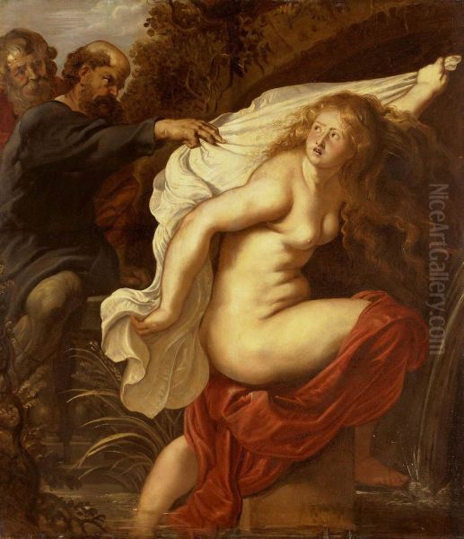 Susanna And The Elders Oil Painting by (studio of) Rubens, Peter Paul