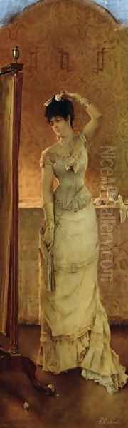 Winter Oil Painting by Alfred Stevens