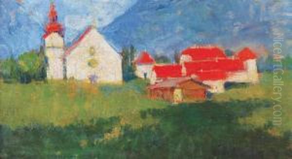 Widok Na Dom Niemiecki W Sterzing Oil Painting by Bronislawa Rychter-Janowska