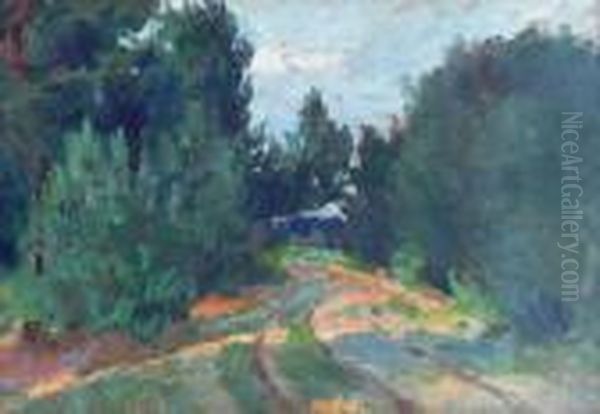 Ostatni Promien Oil Painting by Bronislawa Rychter-Janowska