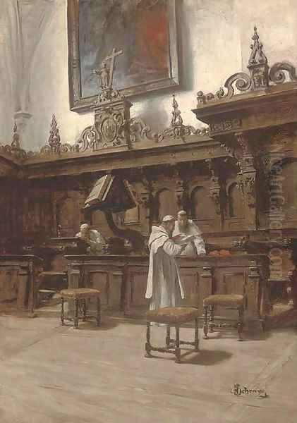 A time for prayer Oil Painting by Alois Hans Schram