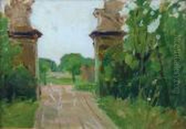 Brama Wjazdowa Oil Painting by Bronislawa Rychter-Janowska