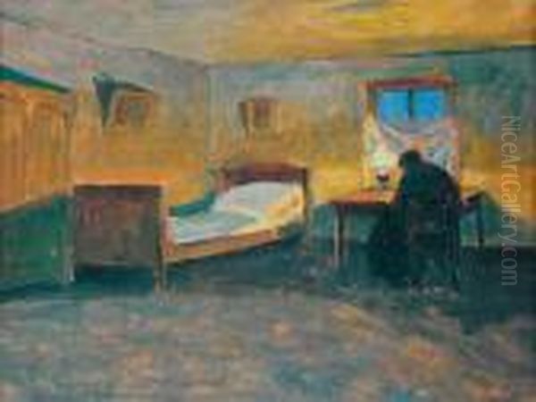 Nauczycielka Oil Painting by Bronislawa Rychter-Janowska