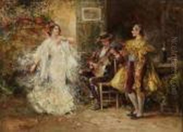 Scena In Costume Oil Painting by Juan Pablo Salinas Y Teruel