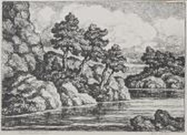 Rocky Mountain Lake Oil Painting by Sven Birger Sandzen