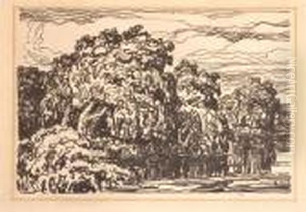 Stream With Willows Oil Painting by Sven Birger Sandzen