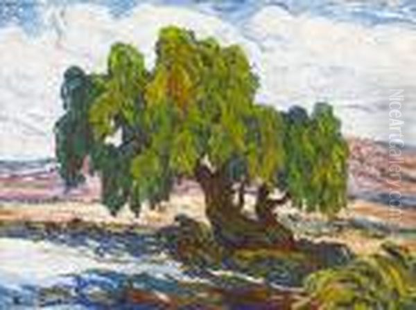 Old Willows Oil Painting by Sven Birger Sandzen