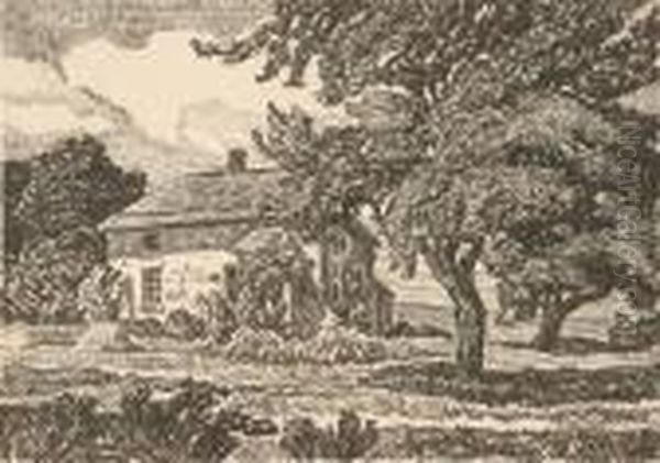 The Old Homestead Oil Painting by Sven Birger Sandzen