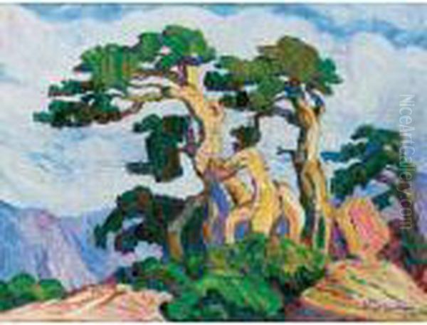 Lone Pine, Pike's Peak, Colorado Oil Painting by Sven Birger Sandzen