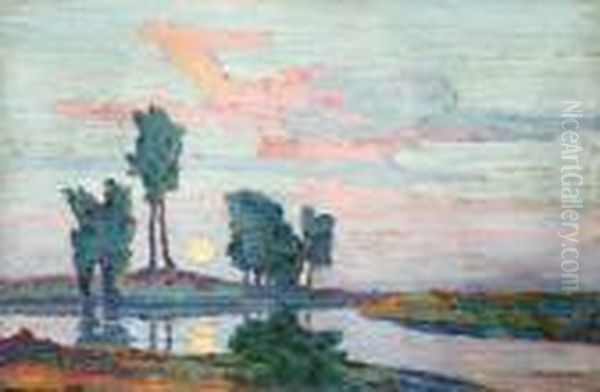 Sunrise By The Coast Oil Painting by Sven Birger Sandzen