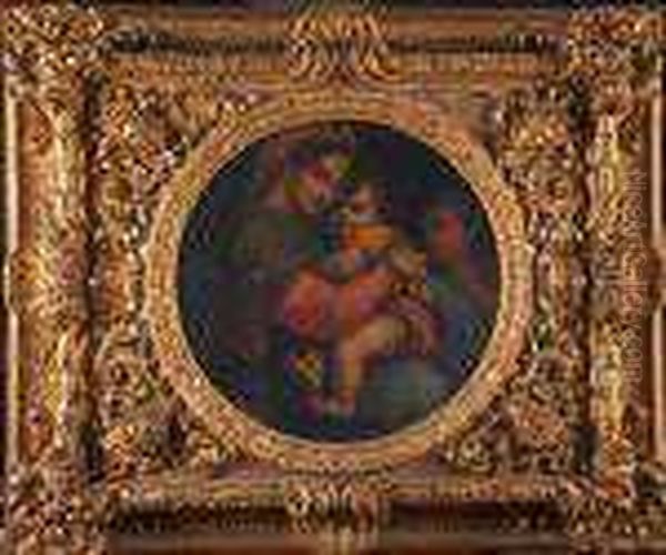 Madonna And Child With The Infant St John Oil Painting by Raphael (Raffaello Sanzio of Urbino)