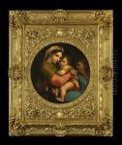 Madonna Of The Chair Oil Painting by Raphael (Raffaello Sanzio of Urbino)