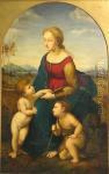 La Belle Jardiniere Oil Painting by Raphael
