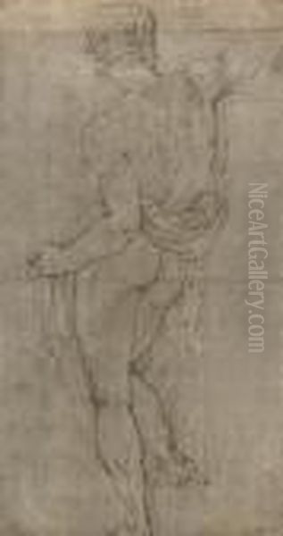 Homme Nu, Vu De Dos Oil Painting by Raphael