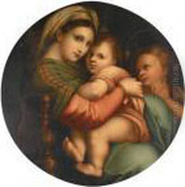 The Madonna Della Sedia Oil Painting by Raphael (Raffaello Sanzio of Urbino)