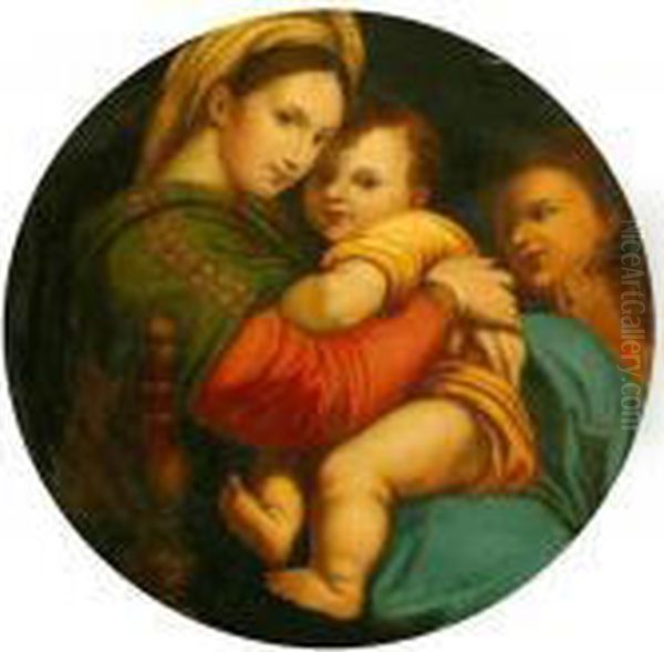 Madonna Della Seggiola Oil Painting by Raphael (Raffaello Sanzio of Urbino)
