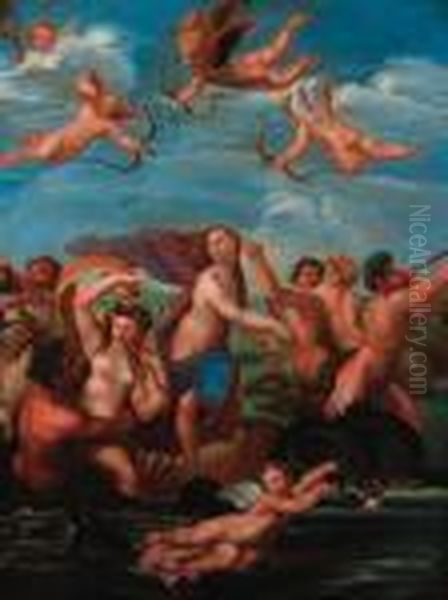 Thr Triumph Of Galatea Oil Painting by Raphael (Raffaello Sanzio of Urbino)