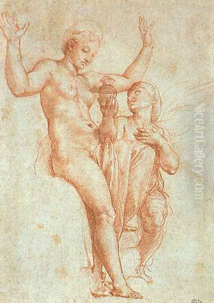 Psyche Offering Venus the Water of Styx Oil Painting by Raffaelo Sanzio